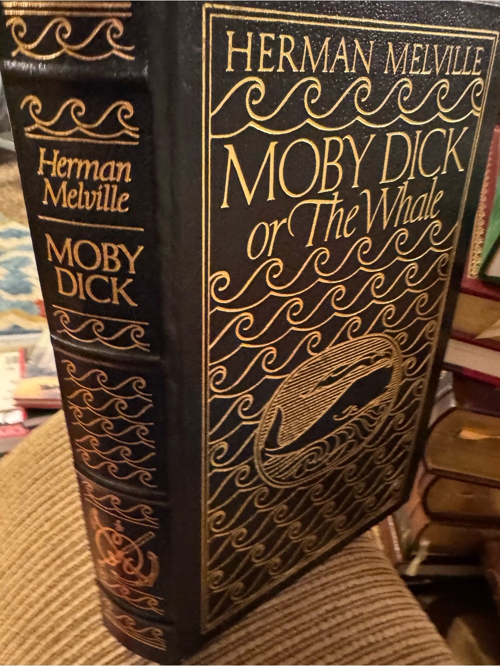 Moby Dick by Herman Melville — Classic Leather Bound Rare Book NWOTs